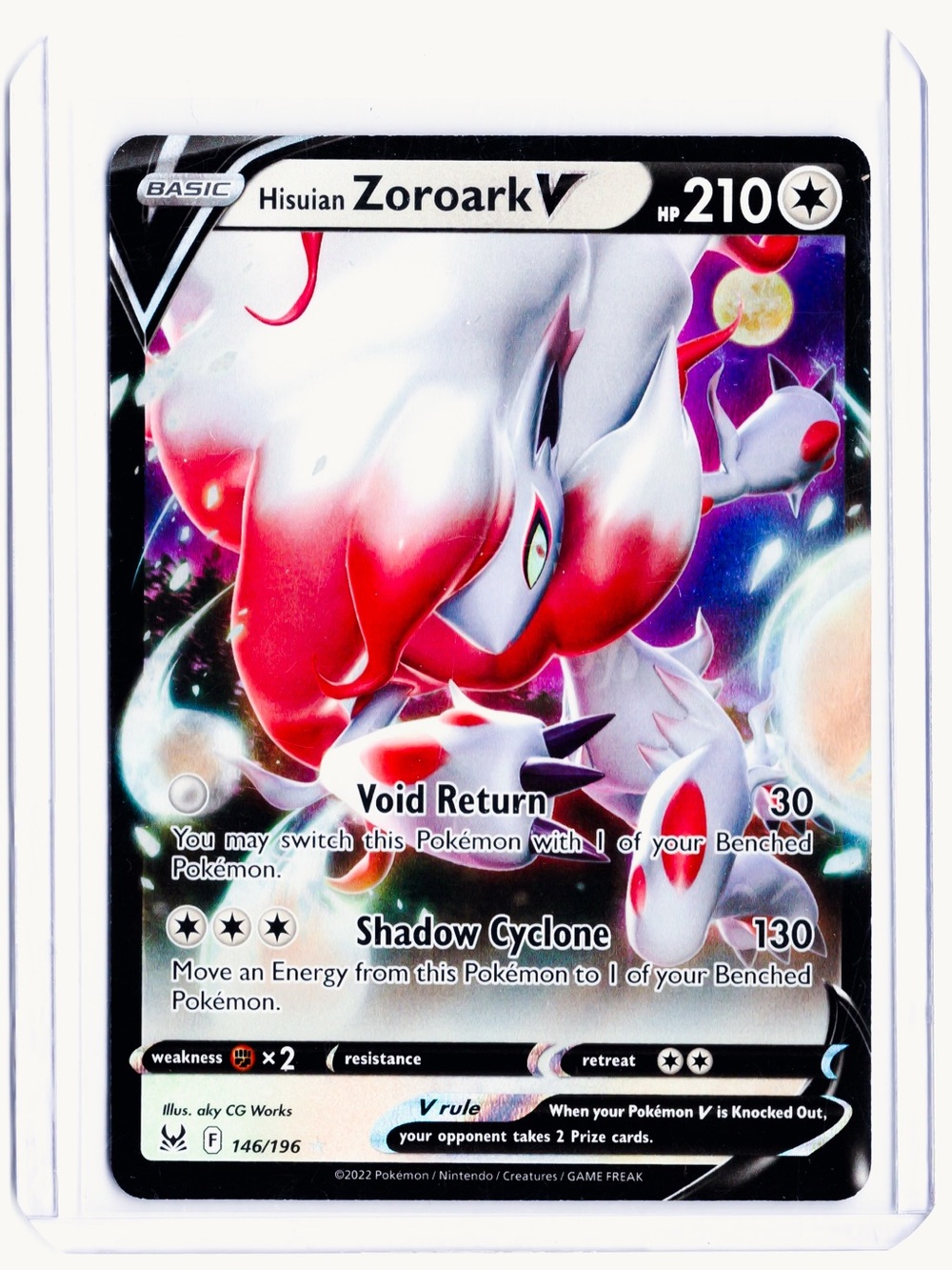 Hisuian Zoroark V 146/196 Lost Origin NM Pokemon Trading Card